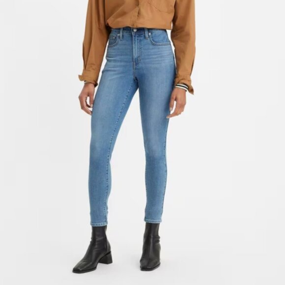 Levi's 721 Skinny Jeans Size 33 (34x29) Blue High Rise - Picture 2 of 14